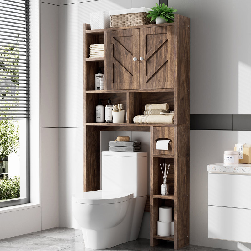 Millwood Pines Emefu Over The Toilet Storage Cabinet for Bathroom Space Saver Reviews Wayfair